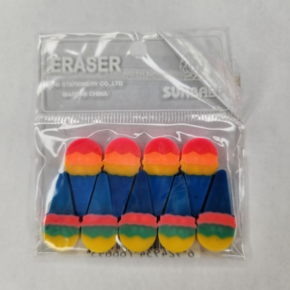 90s Vintage Mini Eraser Lot Sunbaby Stationary - Picture 3 of 7